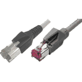 Cat.5e and Cat.6a (up to 10GbE) flexible (strand), foil- and braid schielding, Hirose RJ-45 plug. Special lengths and rugged cable with PUR jacket according to demand in our Online Shop via the configurator requestable and orderable. Also different pin assignment possible (e.g. Crossover).