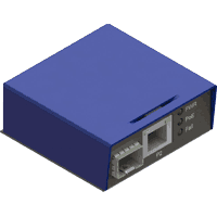 Industrial 1000Base Gigabit Ethernet Bridging Medienkonverter für die Übertragung von 1000MBit/s Gigabit Ethernet Signalen über Multimode oder Singlemode (Monomode) Glasfaserstrecken. Metallgehäuse Edelstahl pulverbeschichtet, Abmessungen HxBxT 25x63x85mm, Betriebsspannung 54V DC, Betriebstemperatur -40°C..+70°C.
