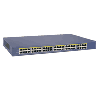 PoE Power over Ethernet injector (Midspan PSE) with 24x 10/100/1000MBit/s 1000Base-T Gigabit Ethernet RJ-45 ports according to IEEE 802.3af (mode A and B available) PoE standard for end devices (PD). Input voltage 100..240V AC, max. Total power see selection box, operating temperature 0..55°C, dimensions 440x285x45mm (WxDxH), 19" rack mounting, CE / FCC / RoHS. Sellout