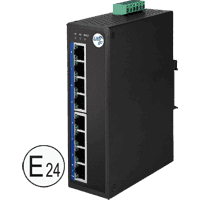 Rugged 8-Port Industrial Gigabit Ethernet Switch with E-Mark certification