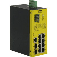 24V Industrial Gigabit Ethernet PoE Switch 8x 1000Base-T 2x SFP