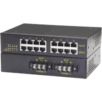 8 Port PoE Injector 8x High PoE nach IEEE 802.3at/af ext. Temp.