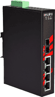 5 Port Industrial Fast Ethernet Switch 4x RJ-45 1x LWL